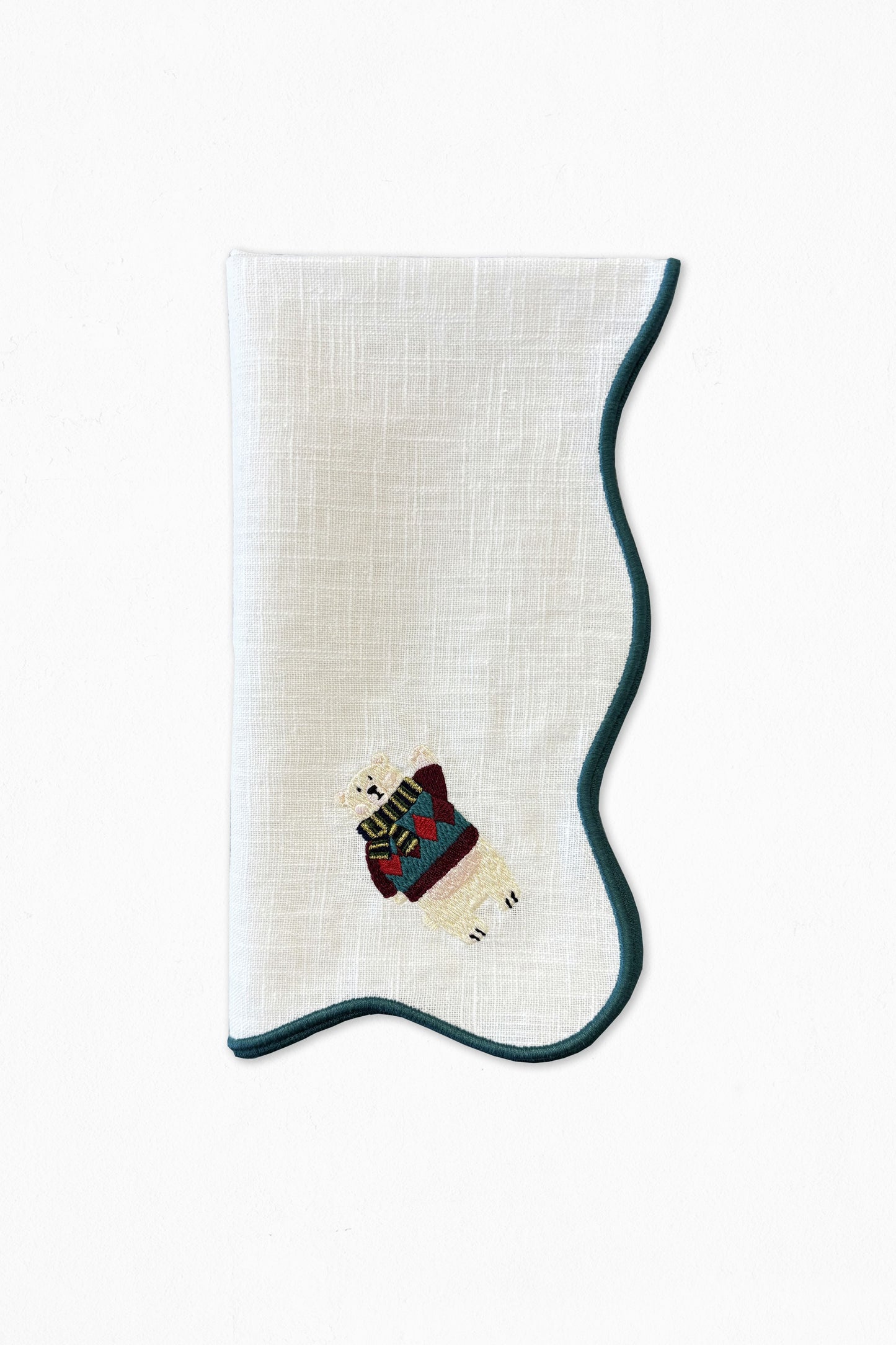 Guardanapo Ondulado Urso-Polar