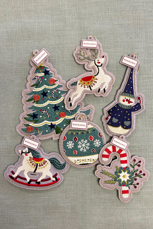 Conjunto de 6 enfeites de Natal