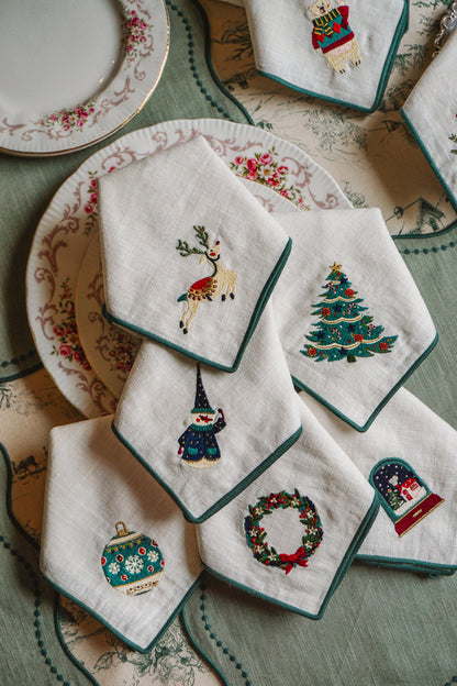 Conjunto 1: Guardanapos canto reto - 6 unidades