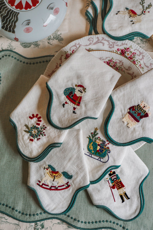 Conjunto 2: Guardanapos ondulados - 6 unidades