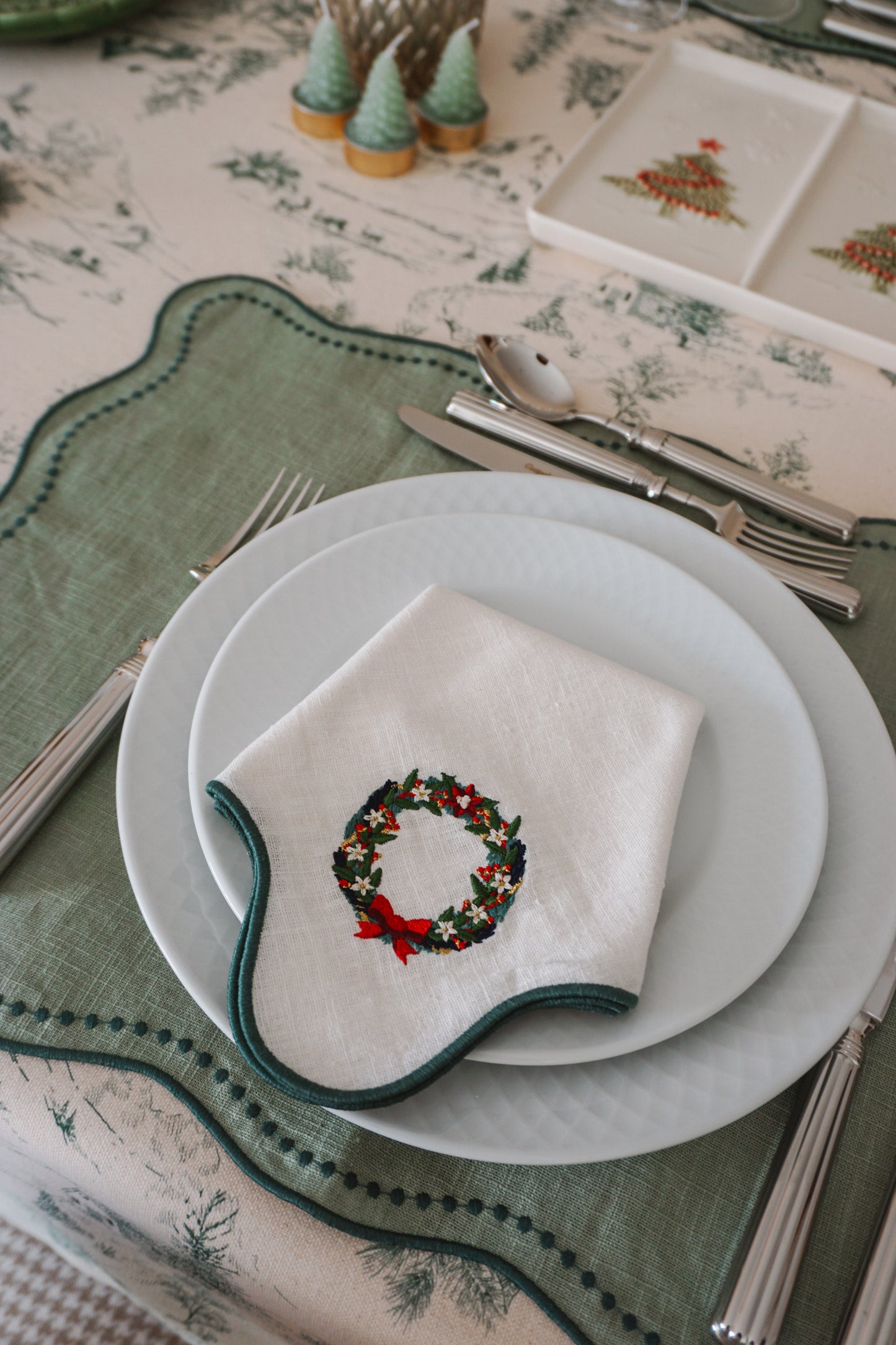 Conjunto 1: Guardanapos ondulados - 6 unidades