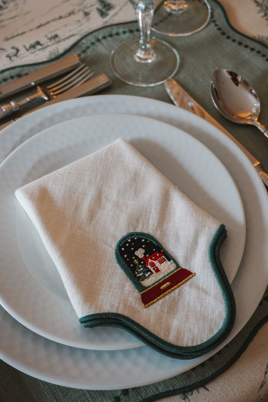 Guardanapo Ondulado Globo de Neve