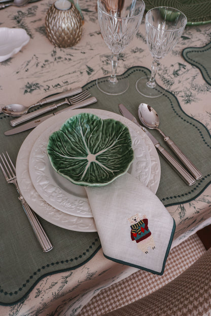 Individual Ondulado Verde-Sálvia