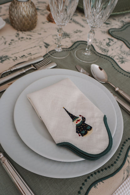 Guardanapo Ondulado Boneco de Neve