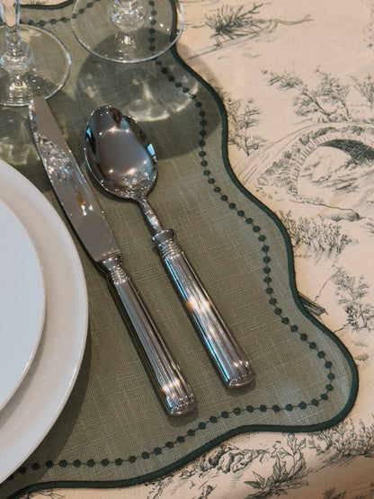 Individual Ondulado Verde-Sálvia