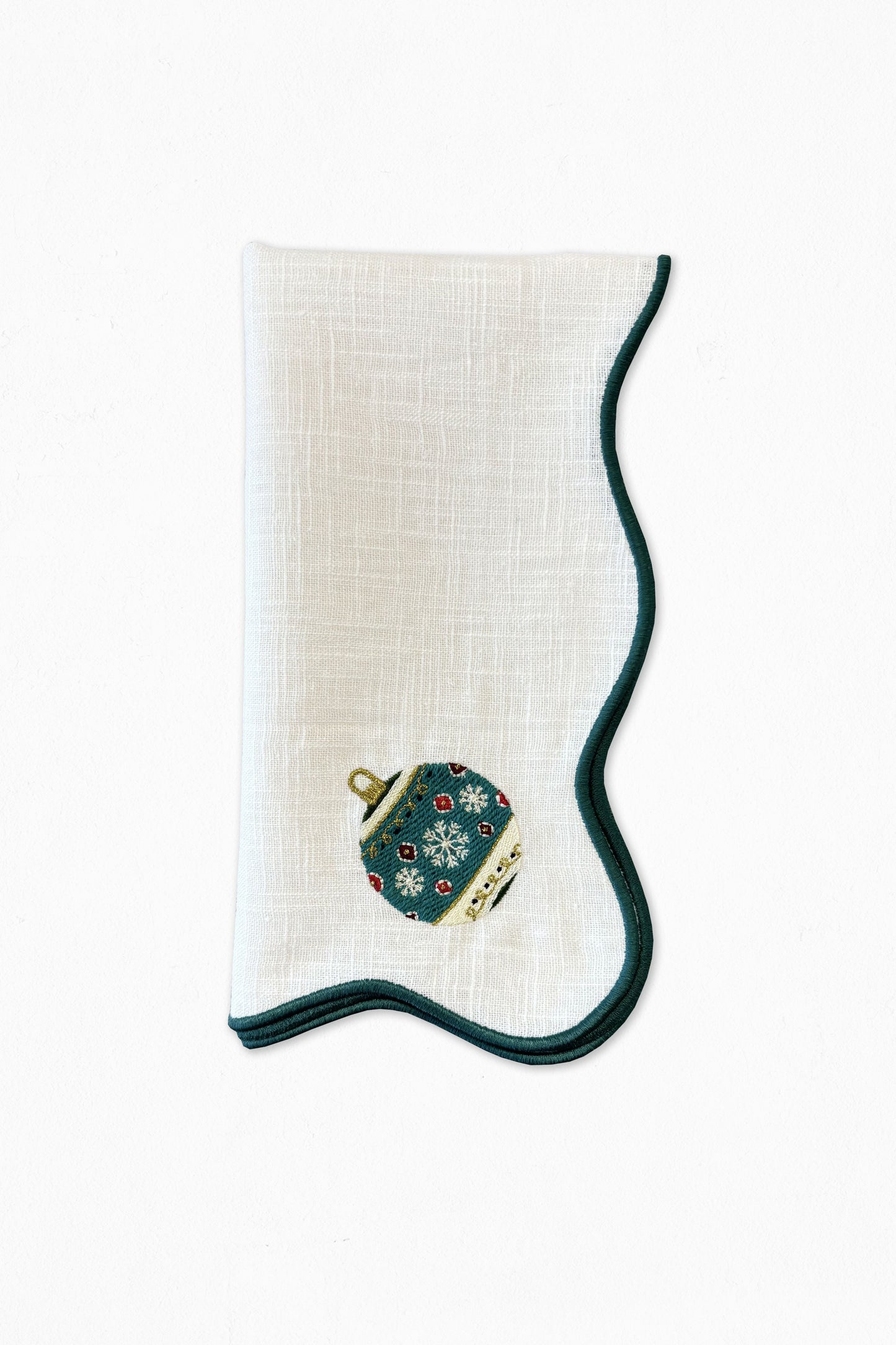 Guardanapo Ondulado Bola de Natal