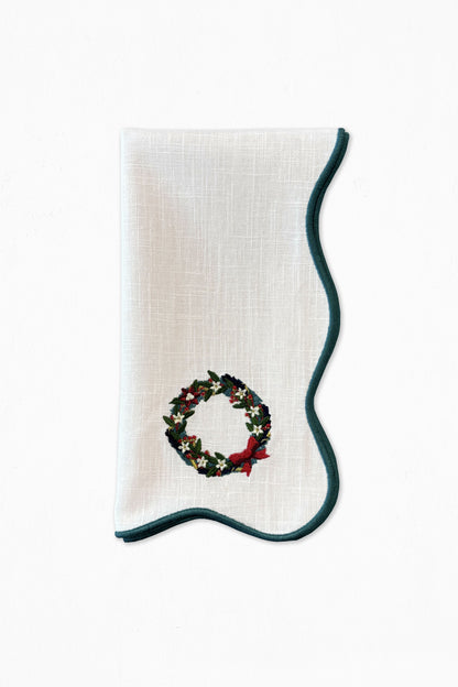 Guardanapo Ondulado Coroa de Natal