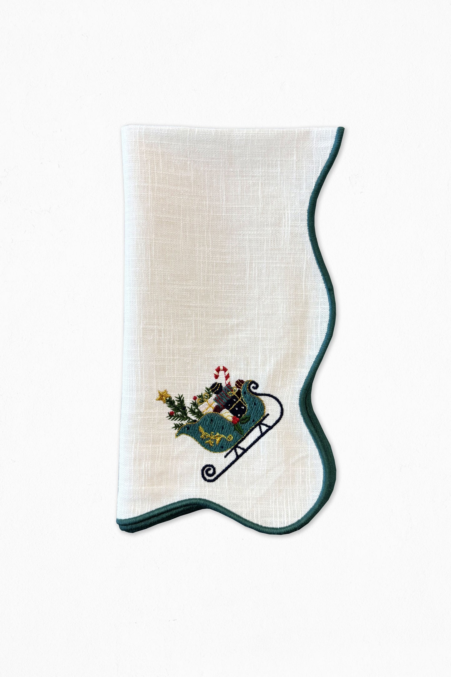 Guardanapo Ondulado Trenó de Natal