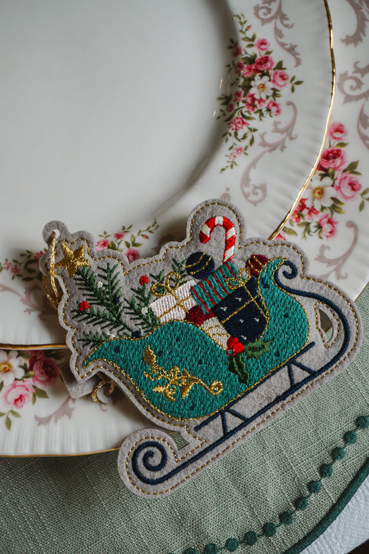 Enfeite Trenó de Natal